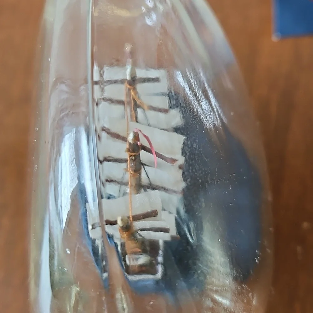 Vintage John Madison Three Mast Ship In A Bottle - Picture 10 of 12